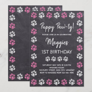 Invitación Aniversario del nacimiento de un perro de la raza