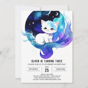 Invitación Aniversario del natalicio de Whimsical Watercolor