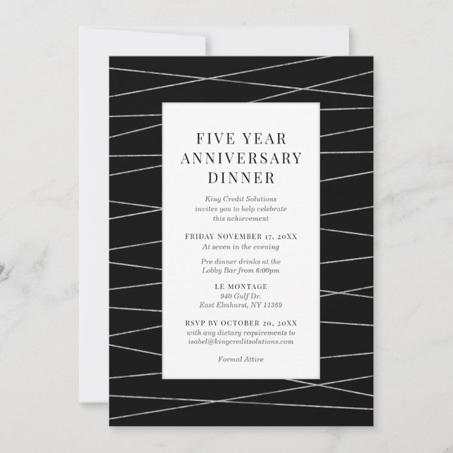 Invitación Aniversario del negocio (Anverso)