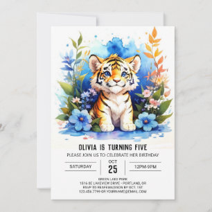 Invitación Aniversario del niño del tigre del Explorador de C