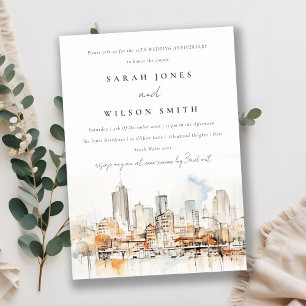 Invitación Aniversario del paisaje de Atlanta Georgia