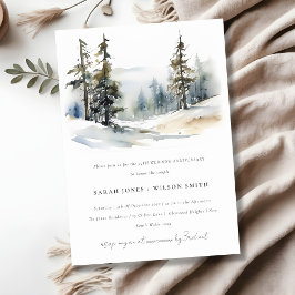 Invitación Aniversario del paisaje de la nieve de los Pinos d