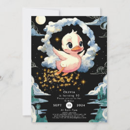 Invitación Aniversario del Pato Brillante Elegante