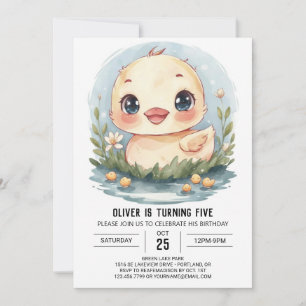 Invitación Aniversario del Pato del Personalizado caprichoso