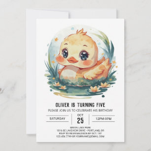 Invitación Aniversario del Pato Mágico Moderno