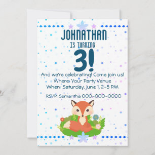 Invitación Aniversario del Pequeño Fox