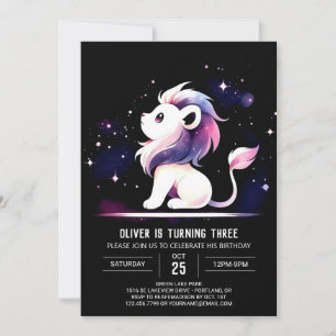 Invitación Aniversario del Pequeño León de Safari