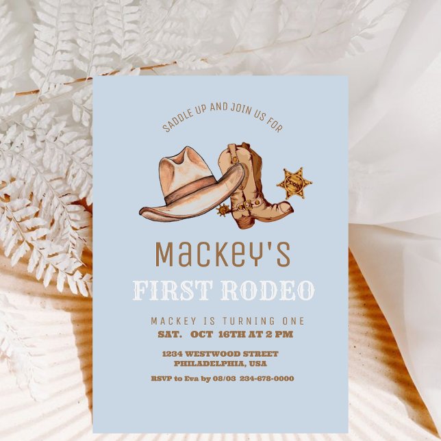 Invitación Aniversario del primer Rodeo Occidental de Cowboy (Subido por el creador)