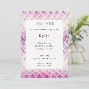 Invitación Aniversario del Resumen Blanco Rosa y Cálido Girly