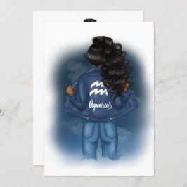 Invitación Aniversario del Rótulo Aquarius Zodiac