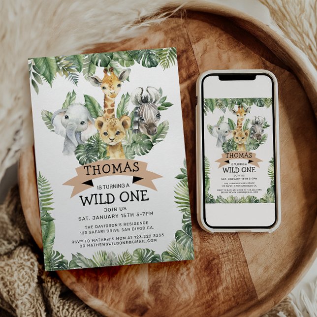 Invitación Aniversario del Safari de la Selva Tropical (Subido por el creador)