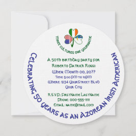 Invitación Aniversario del Shamrock Norteamericano Azoreo