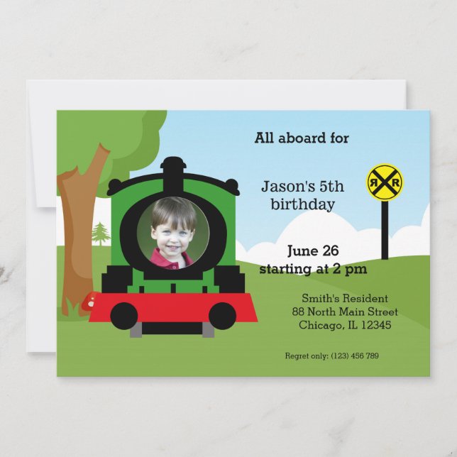 Invitación Aniversario del trenecito (Anverso)