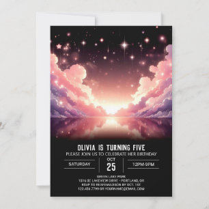 Invitación Aniversario digital de la pequeña celebridad en el