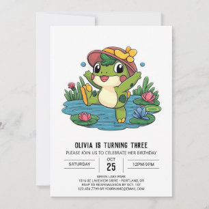 Invitación Aniversario digital de la Rana Sencilla Encantada