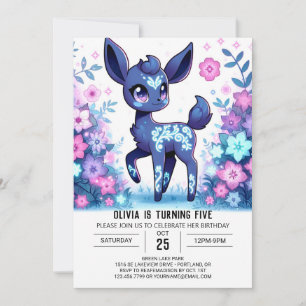 Invitación Aniversario digital de Sweet Deer Moderno