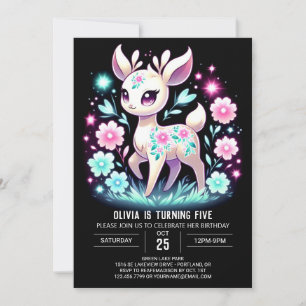 Invitación Aniversario digital de venados encantados majestuo