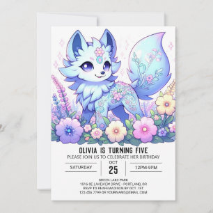 Invitación Aniversario digital del lobo moderno
