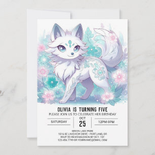 Invitación Aniversario digital del Lobo Moderno Encantado