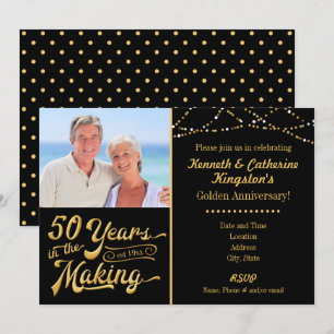 Invitación Aniversario dorado, 50 años en la creación