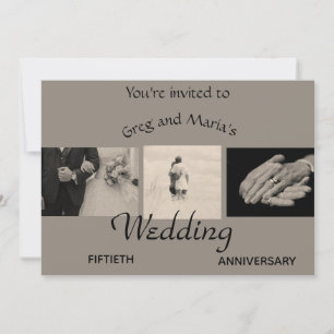 Invitación Aniversario editable de Boda fotográfico