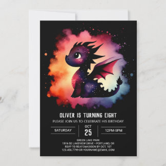Invitación Aniversario elegante de Dragón