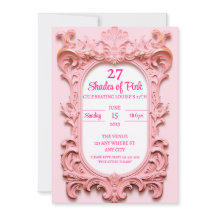 Aniversario elegante rosado moderno