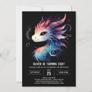 Invitación Aniversario elegante y encantador de Dragón