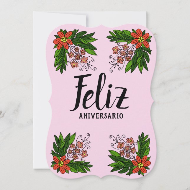 Invitación aniversario feliz (Anverso)
