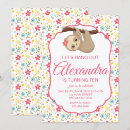 Invitación Aniversario floral eslovaco