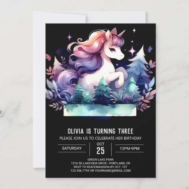 Invitación Aniversario mágico de la cabaña (Anverso)