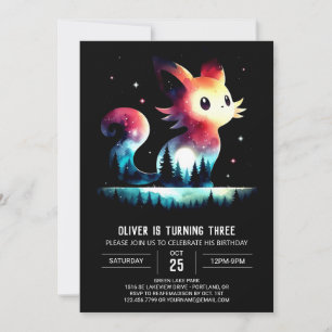 Invitación Aniversario majestuoso del Pequeño Gato