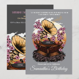 Invitación Aniversario musical de Cherry Blossom