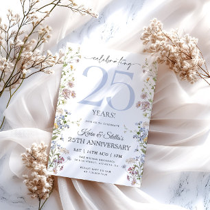 Invitación Aniversario número 25 de Wildflower
