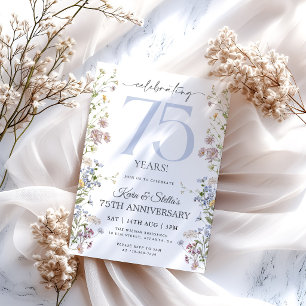 Invitación Aniversario número 75 de Wildflower