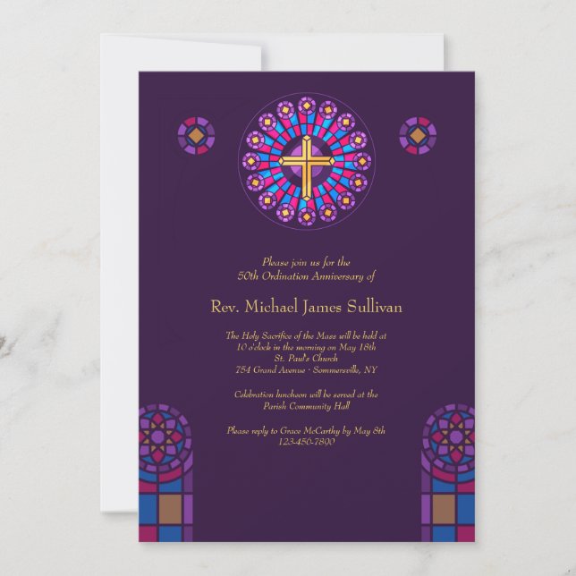 Invitación Aniversario Ordenación Sacerdotal (Anverso)