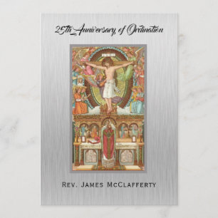 Invitación Aniversario Ordenación Sacerdote Católi
