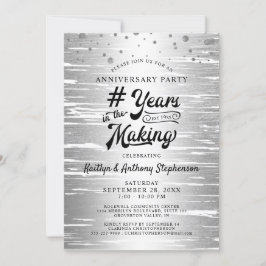 Invitación Aniversario Plata Negro # AÑOS EN CREACIÓN