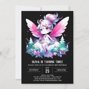 Invitación Aniversario simple de hadas encantado