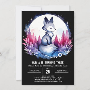 Invitación Aniversario simple de un pequeño lobo