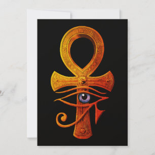 Invitación Ankh Egipcio Ojo de Horus Símbolo Antiguo Protege