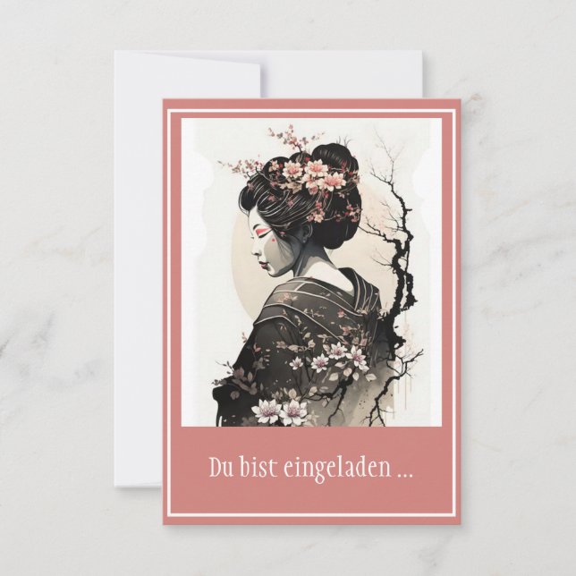 Invitación Anmutige japanische Geisha -  (Anverso)