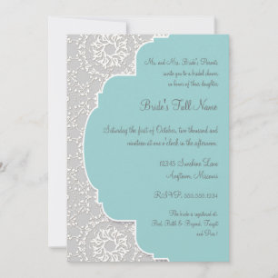 Invitación AnnaLiese Peacock Damask - Despedida de Soltera Az