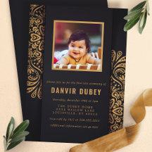 Annaprashan Black Gold Primera Ceremonia de Arroz 