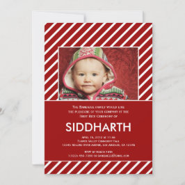 Invitación Annaprashan tachado (primer arroz) en rojo