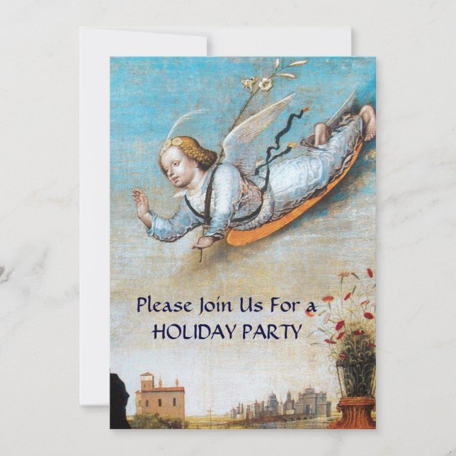 INVITACIÓN ANNUNCIATION ANGEL NAVIDADES FIESTA (Anverso)