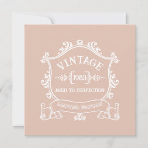 Invitación Año de cosecha envejecido a la perfección Año de n