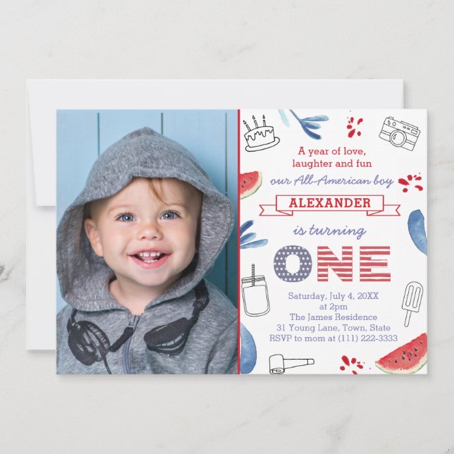 Invitación Año de la risa amorosa y diversión, primera foto d (Anverso)