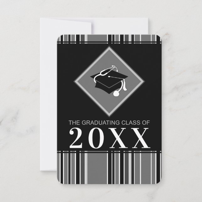 Invitación año de personalizable de licenciado en medicina (Anverso)