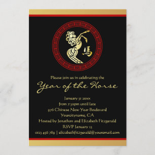 Invitación Año del caballo, Fiesta chino de Año Nuevo